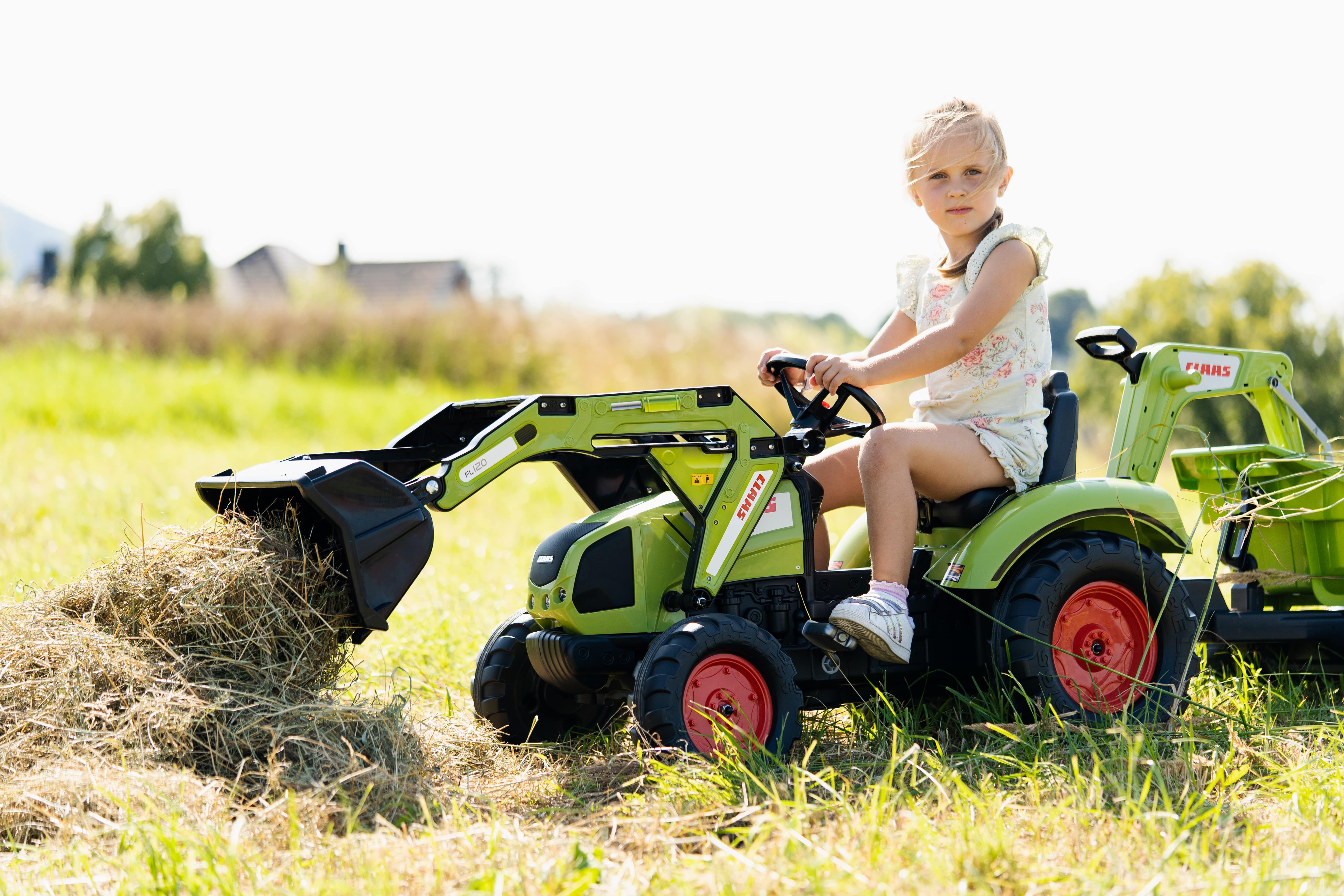 Claas Backhoe With Excavator And Maxi Tilt Trailer
