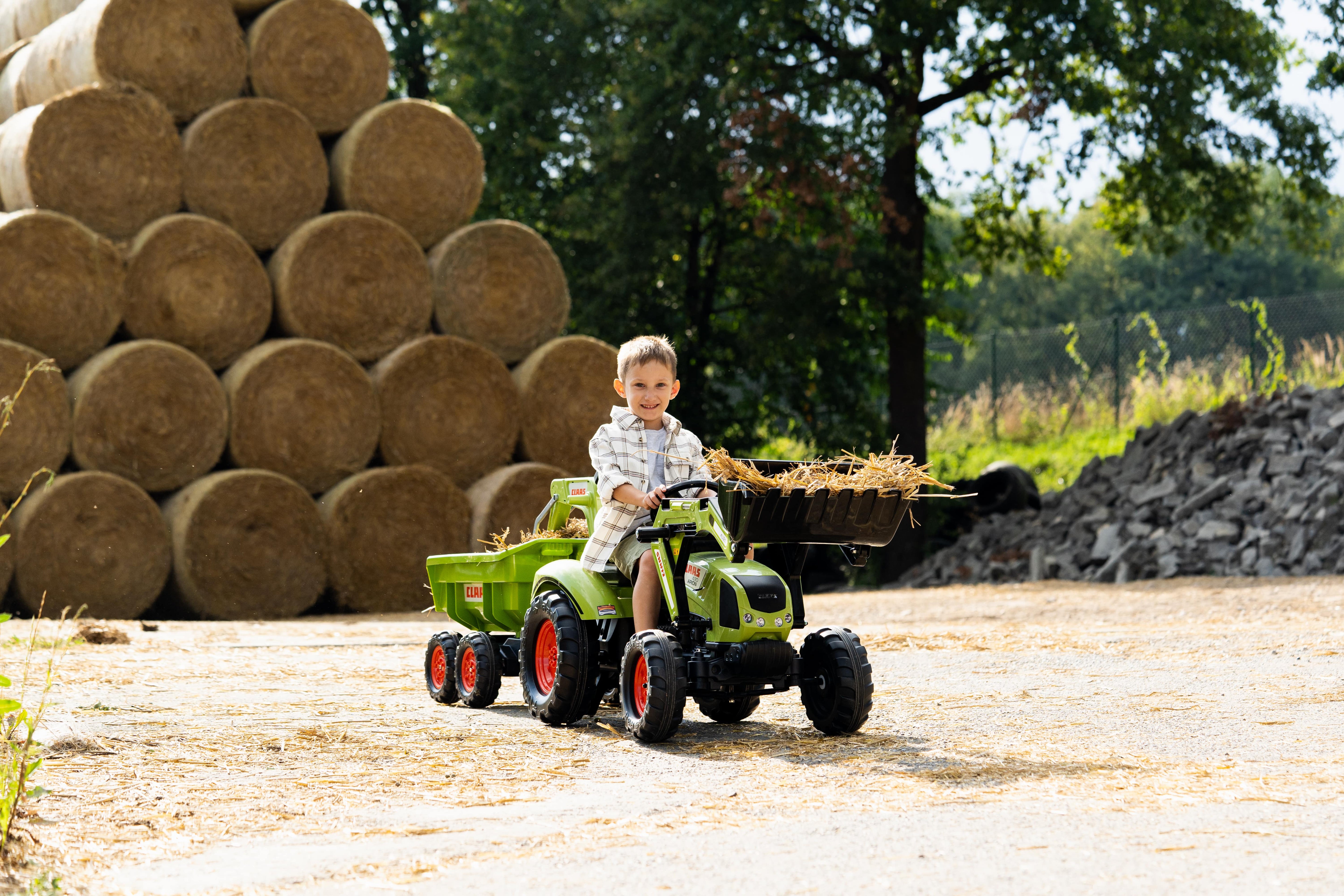 Claas Backhoe With Excavator And Maxi Tilt Trailer