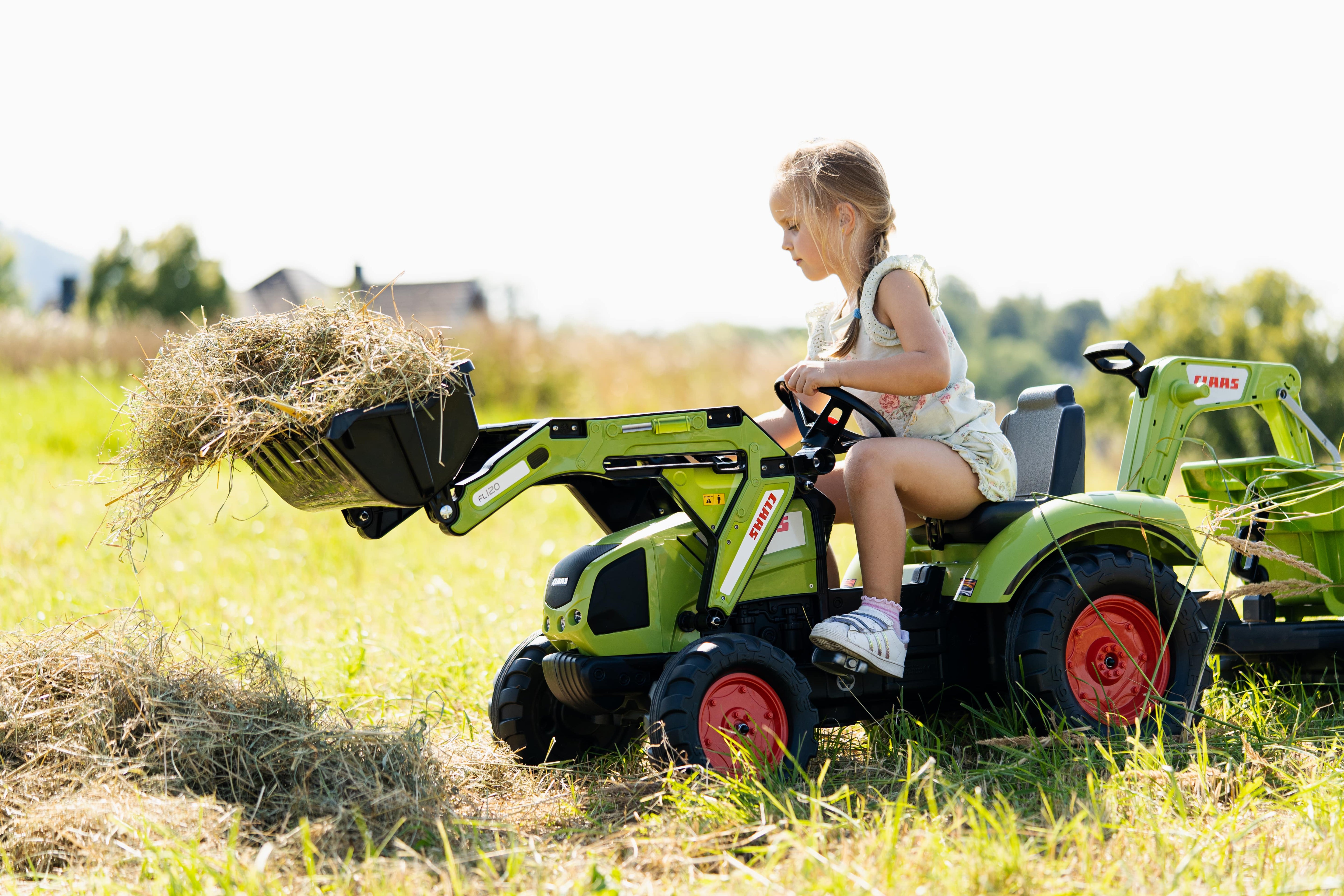 Claas Backhoe With Excavator And Maxi Tilt Trailer