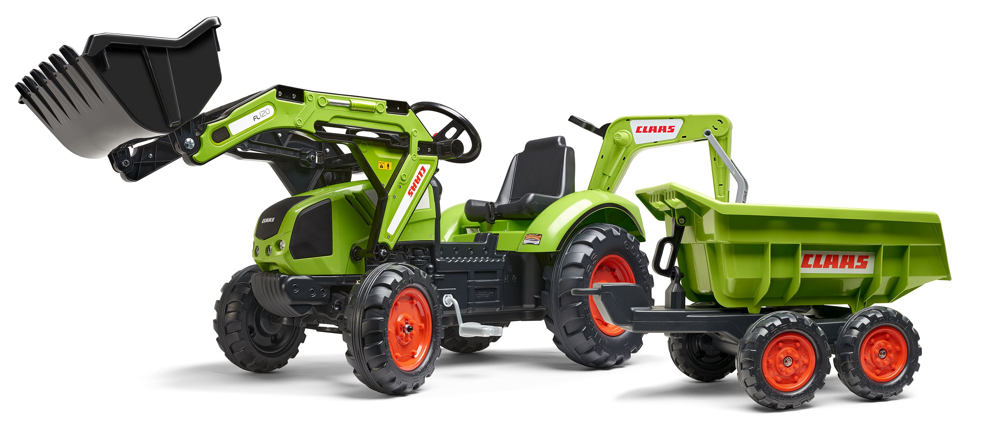 Claas Backhoe With Excavator And Maxi Tilt Trailer