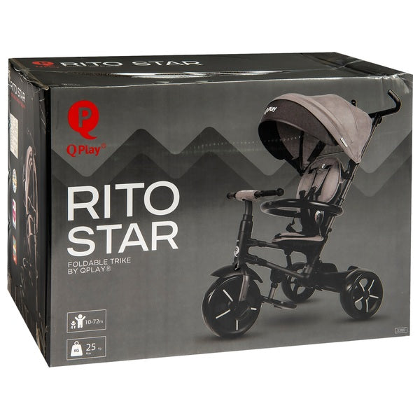 Q Play Rito Star Folding Trike Grey