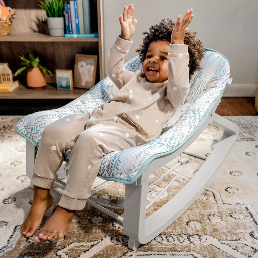 Ingenuity Keep Cozy 3-In-1 Grow With Me Bounce & Rock Seat – Spruce