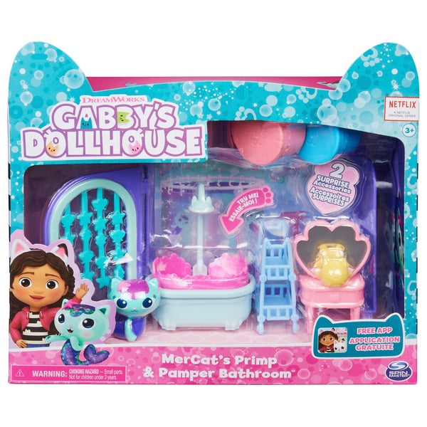Gabby’s Dollhouse Primp And Pamper Bathroom With Figure And Accessories