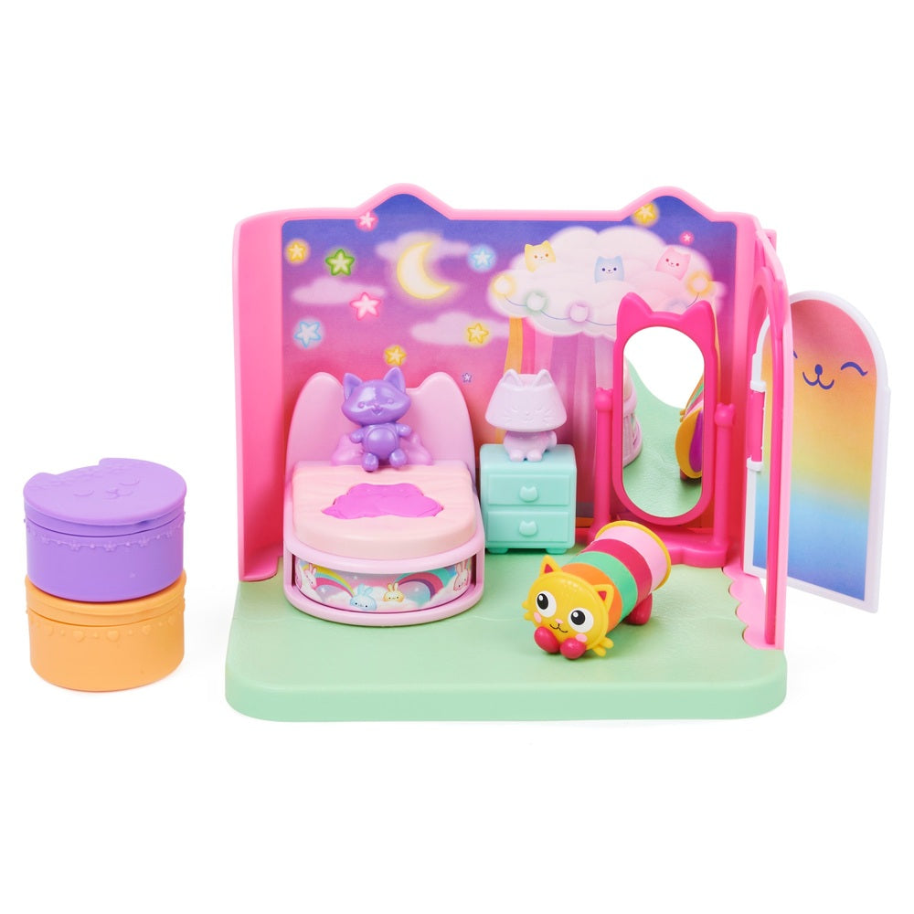 Gabby’s Dollhouse Sweet Dreams Bedroom With Cat Figure And Accessories