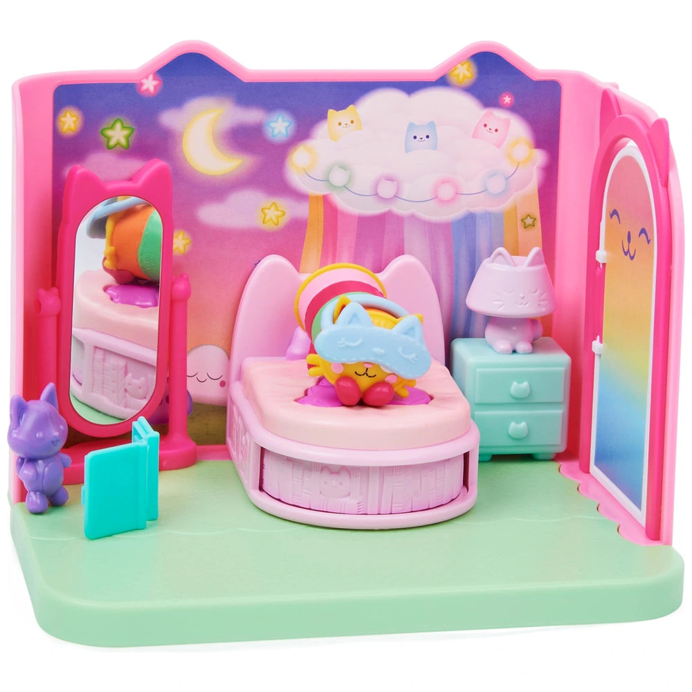 Gabby’s Dollhouse Sweet Dreams Bedroom With Cat Figure And Accessories