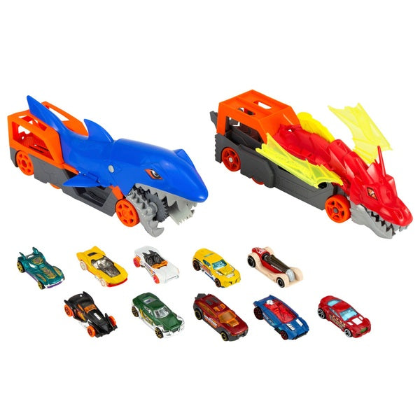 Hot Wheels City Battling Creature Transports Playsets And Vehicles