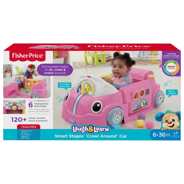 Fisher-Price Laugh & Learn Crawl Around Learning Car - Pink