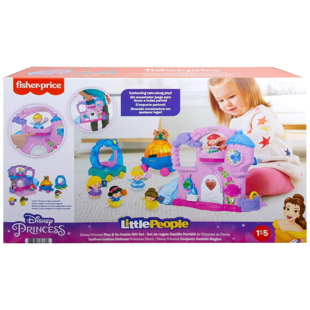 Fisher-Price Little People Disney Princess Play & Go Castle Gift Set