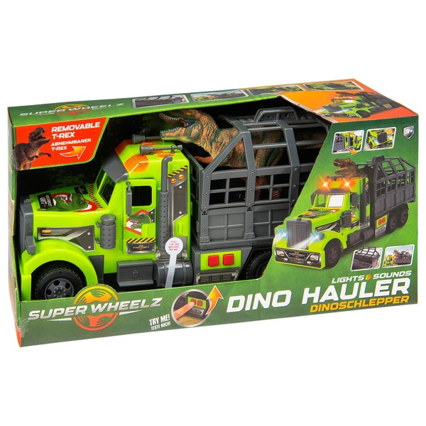 Super Wheelz Lights & Sounds Dinosaur Hauler