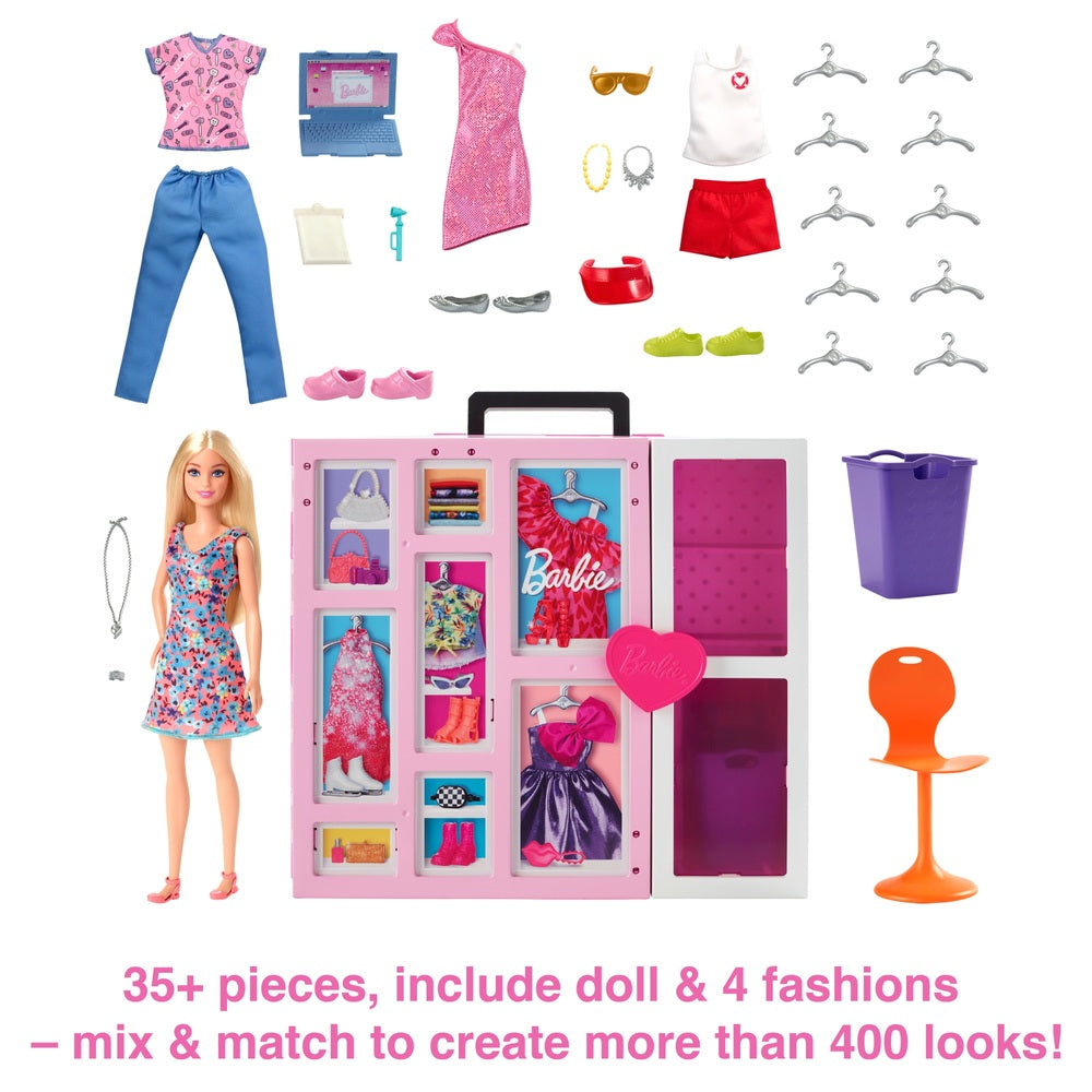 Barbie Dream Closet With Doll & Accessories