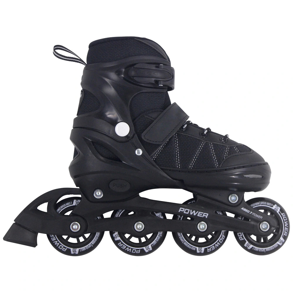 Adjustable Inline Skates Black Uk Size 2 – 4