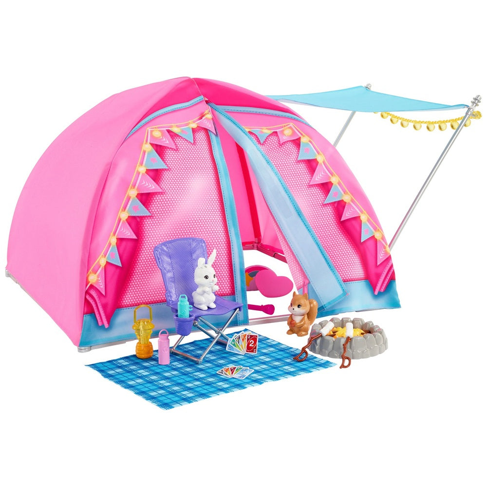 Barbie Let's Go Camping Tent Playset And 2 Dolls