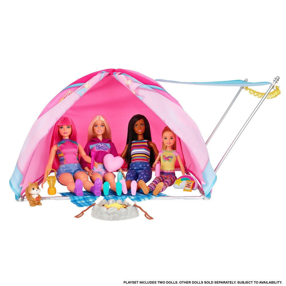 Barbie Let's Go Camping Tent Playset And 2 Dolls
