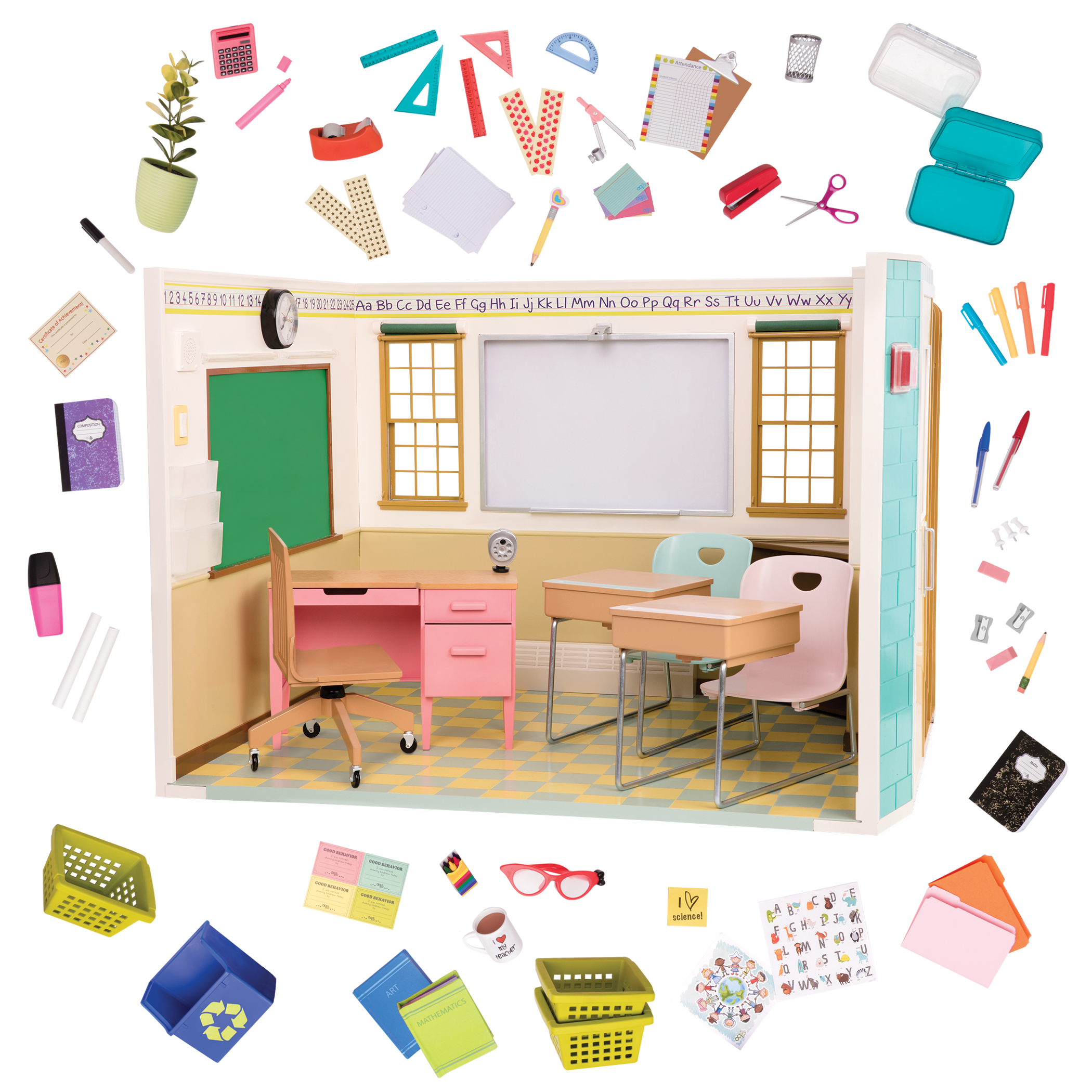 Our Generation Awesome Academy Schoolroom Playset For 18-Inch Dolls