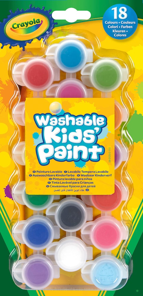Crayola 18 Count Assorted Colors Washable Kids Paint