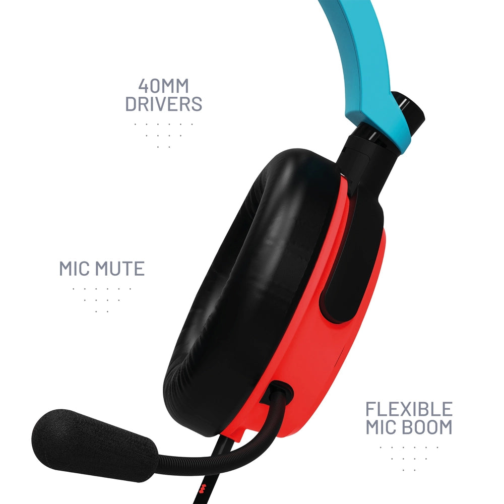 Stealth C6-100 Multi-Format Gaming Headset - Neon Blue & Red