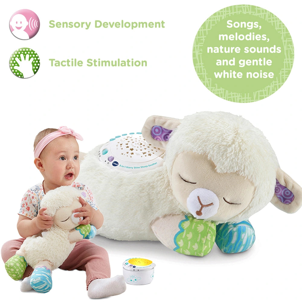 Vtech 3-In-1 Starry Skies Sheep Soother Star Projector And Night Light