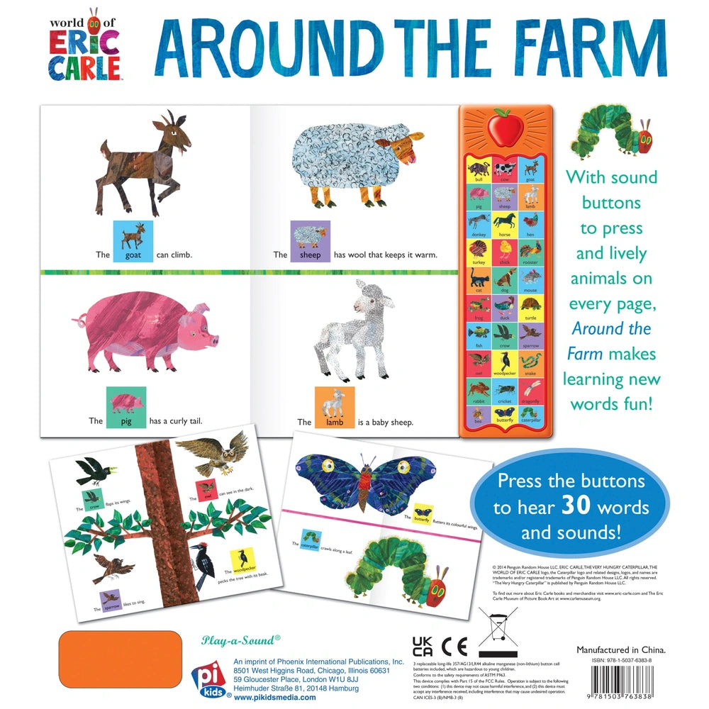 Around The Farm By Eric Carle Sound Book