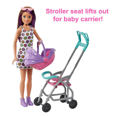 Barbie Skipper Babysitters Pushchair And 2 Dolls Playset