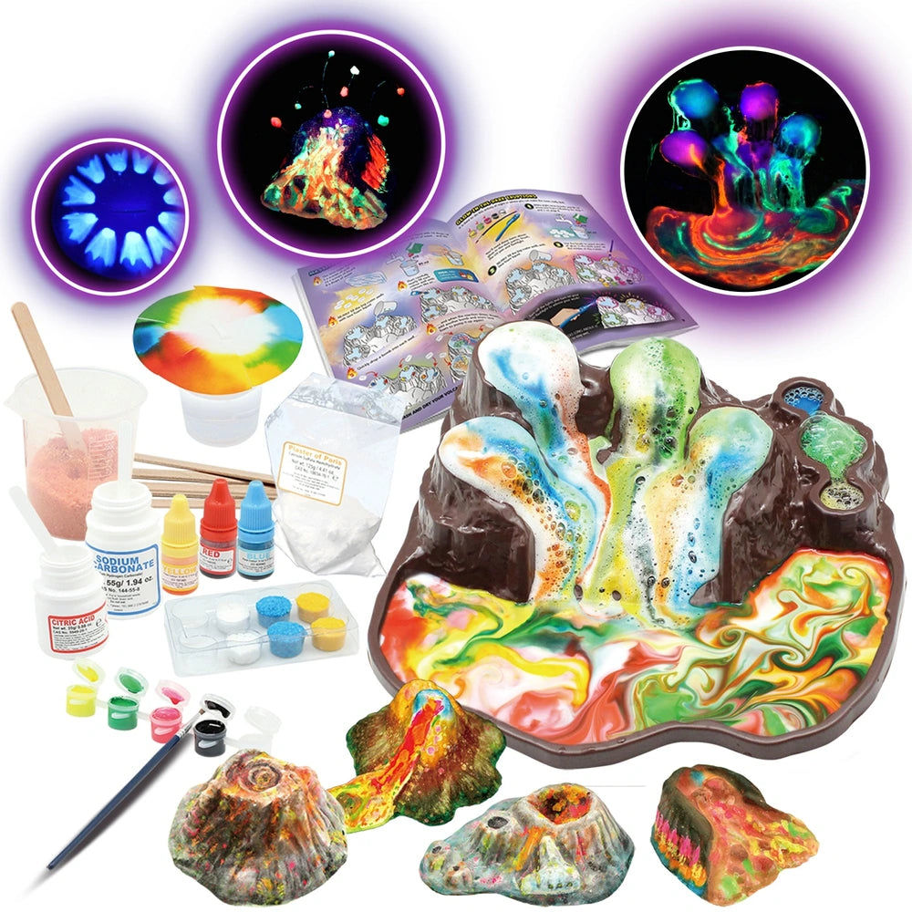 Wild Science Kit Lava Lab Rainbow Volcano Glow-In-The-Dark Set