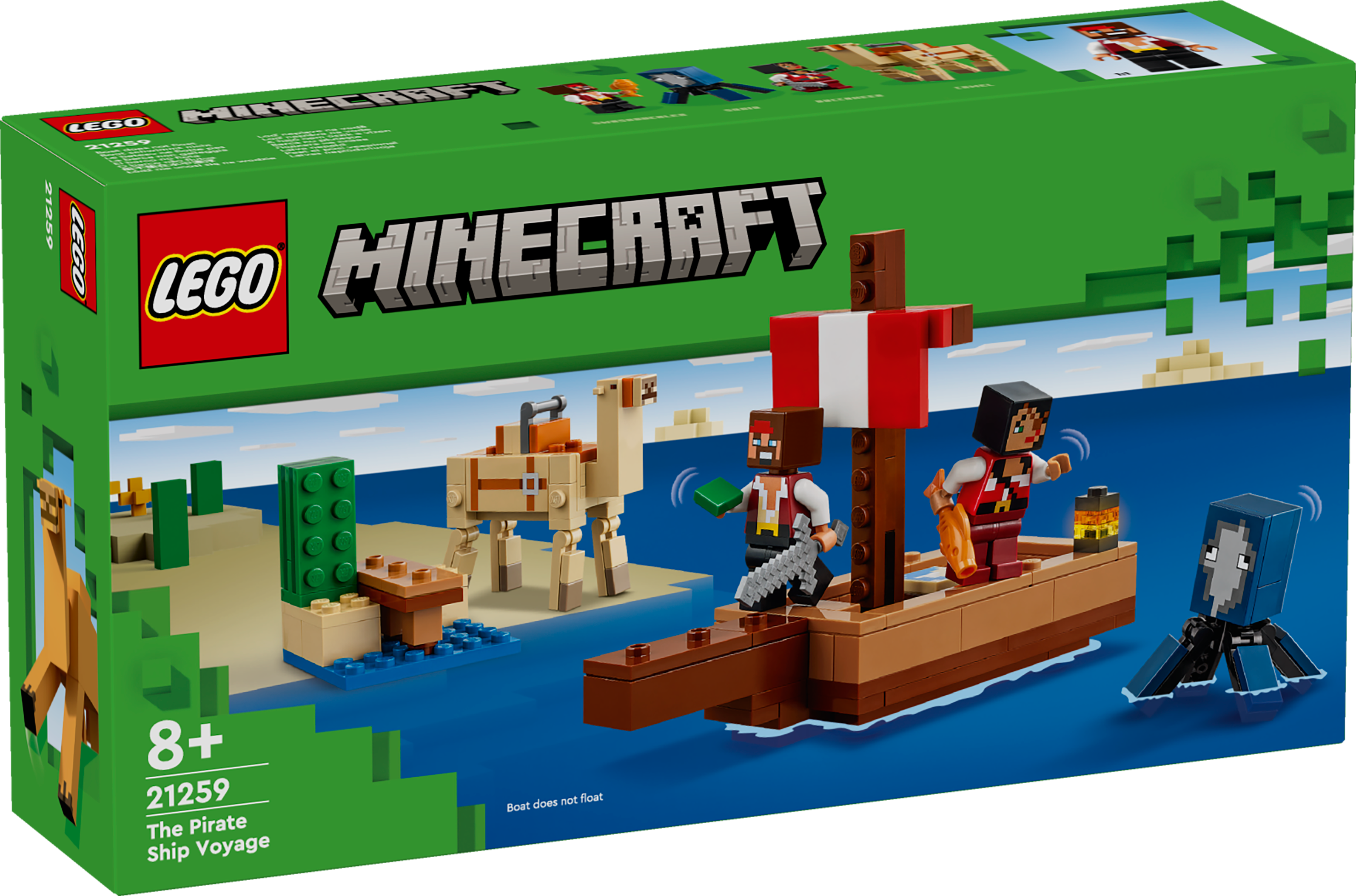 Lego® Minecraft® The Pirate Ship Voyage Boat Playset 21259