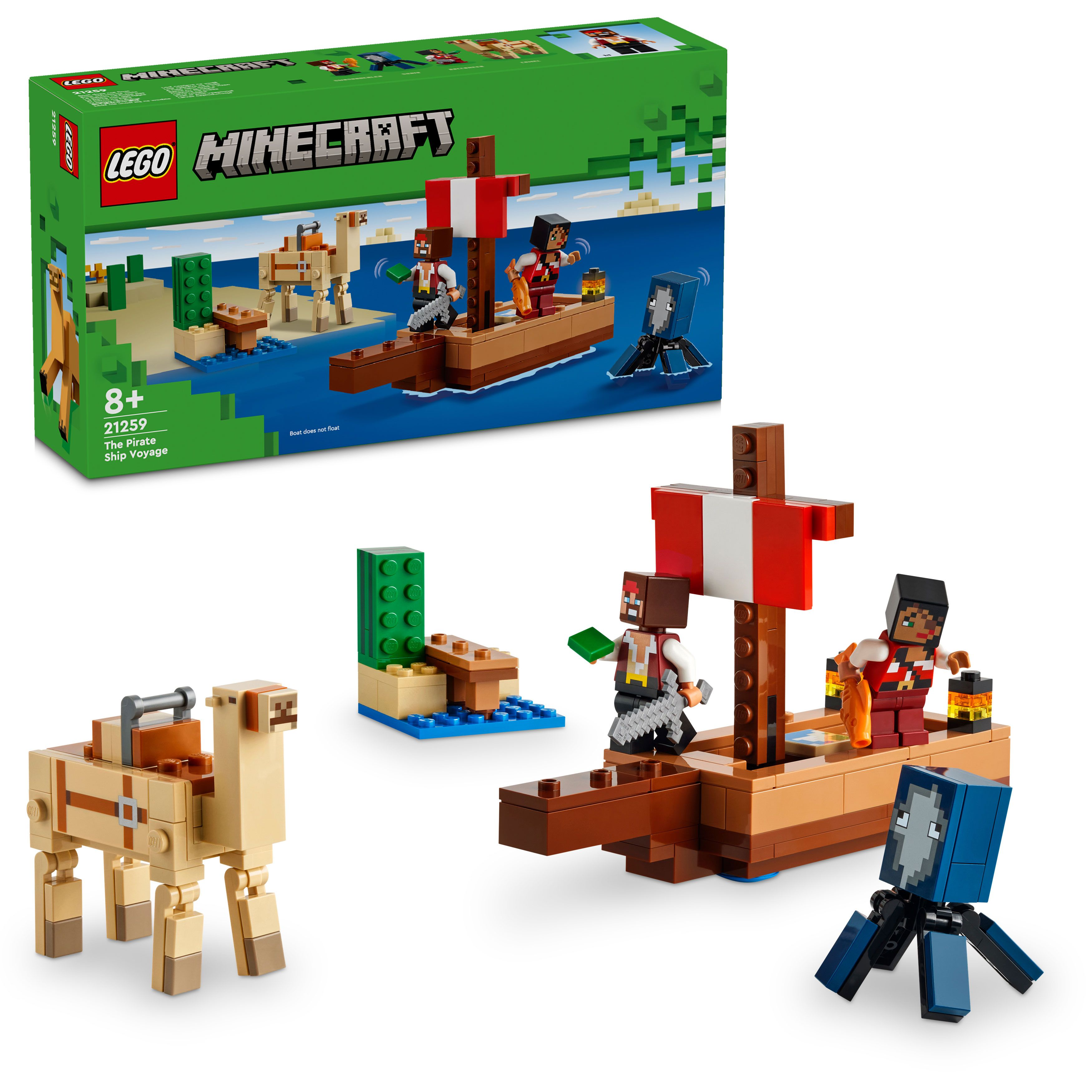 Lego® Minecraft® The Pirate Ship Voyage Boat Playset 21259