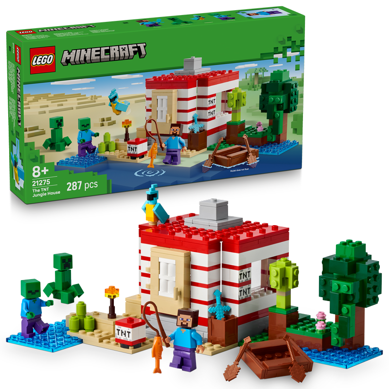 Lego Minecraft The Tnt Jungle House Toy 21275