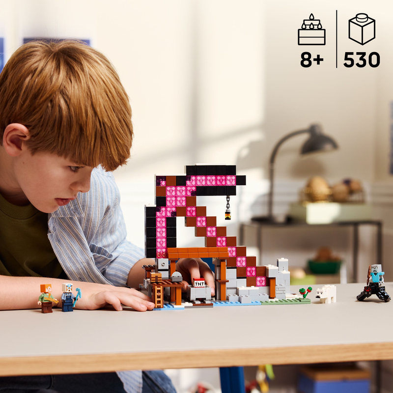 Lego® Minecraft® The Pickaxe Mine Gamer-Room Decor And Axe Toy 21277