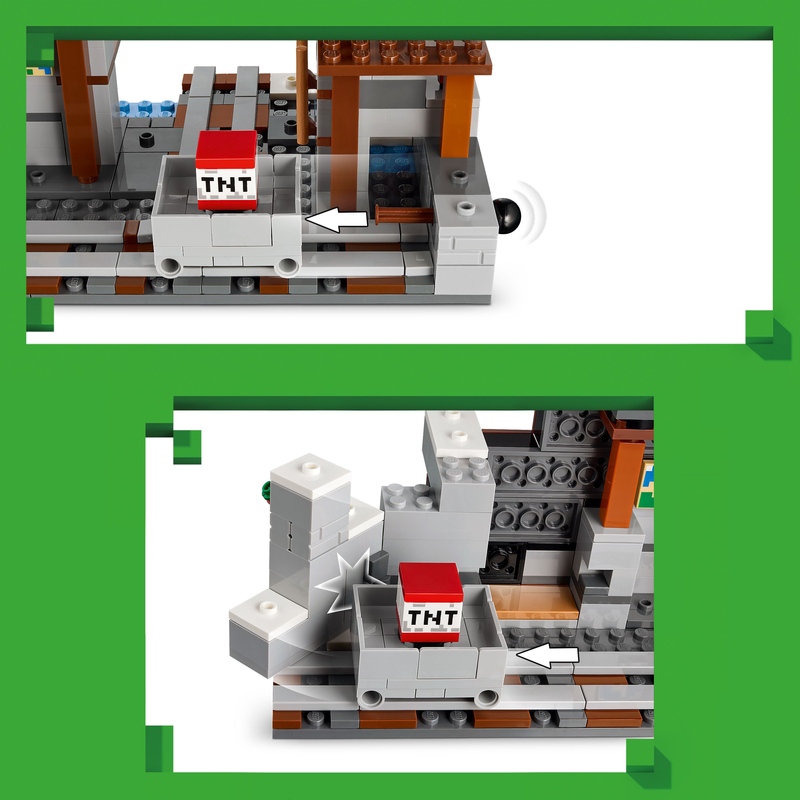 Lego® Minecraft® The Pickaxe Mine Gamer-Room Decor And Axe Toy 21277