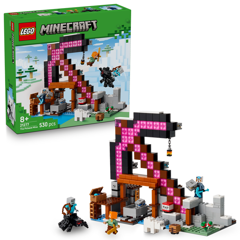 Lego® Minecraft® The Pickaxe Mine Gamer-Room Decor And Axe Toy 21277
