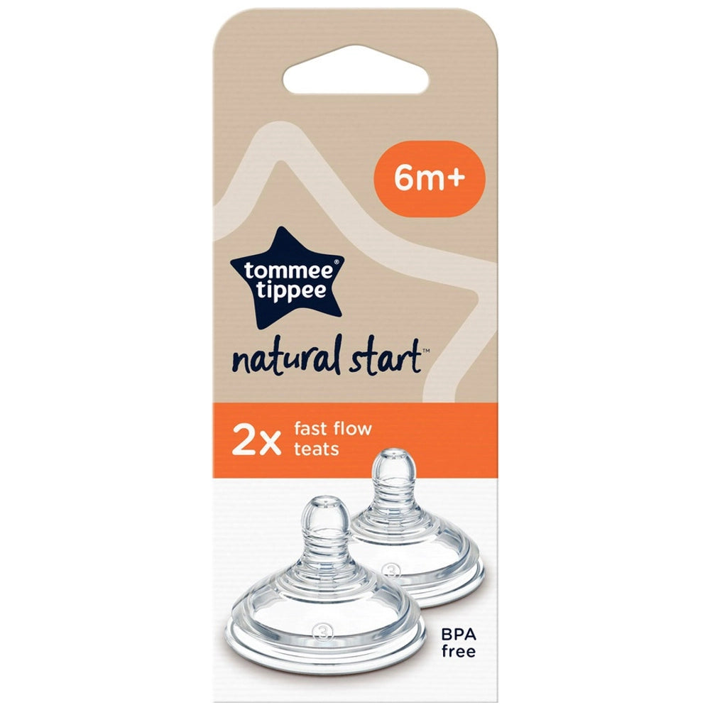 Tommee Tippee Closer To Nature Baby Bottle Teats 2 Pack