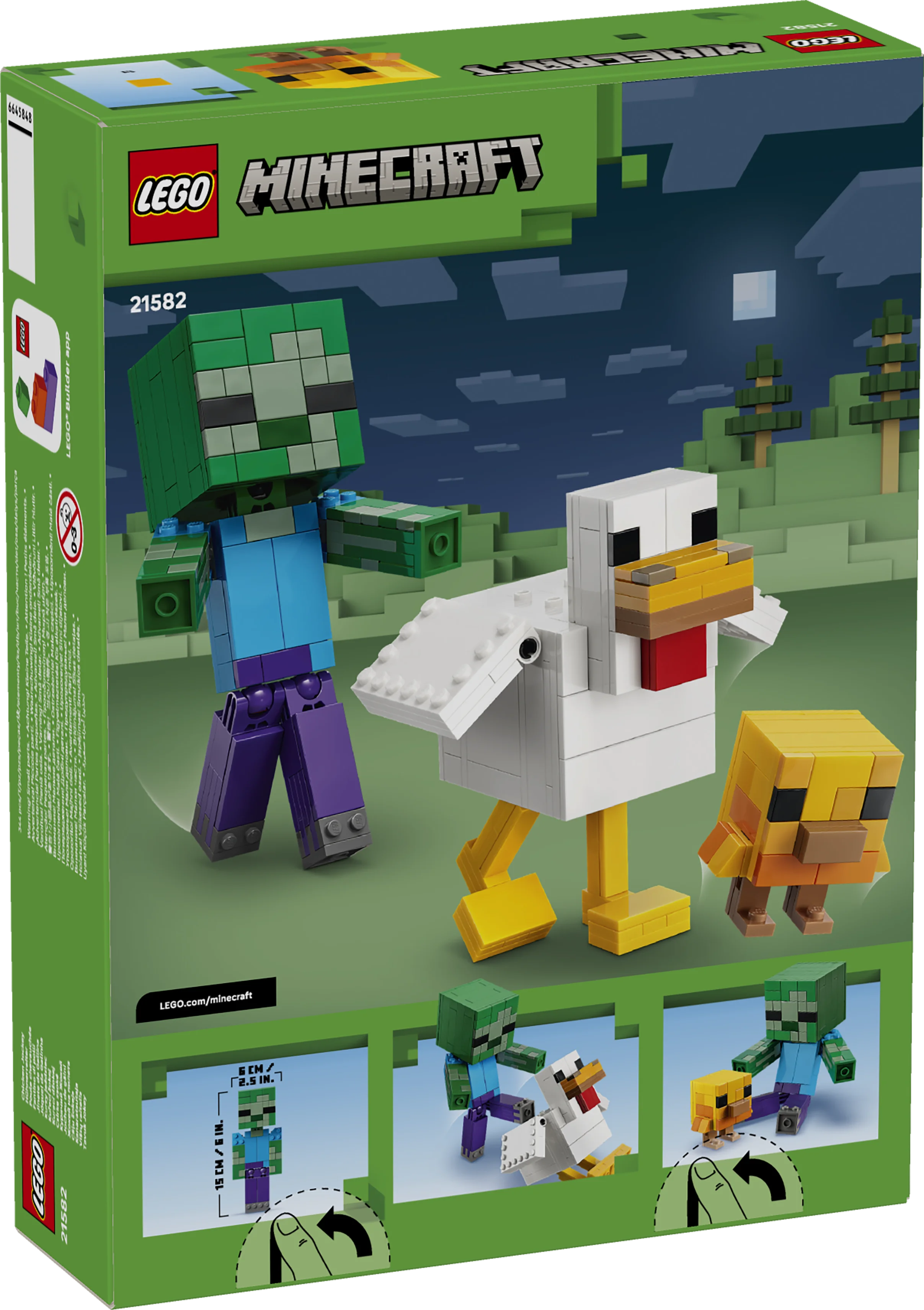 Lego® Minecraft® Chicken Jockey Building Toy Decor 21582