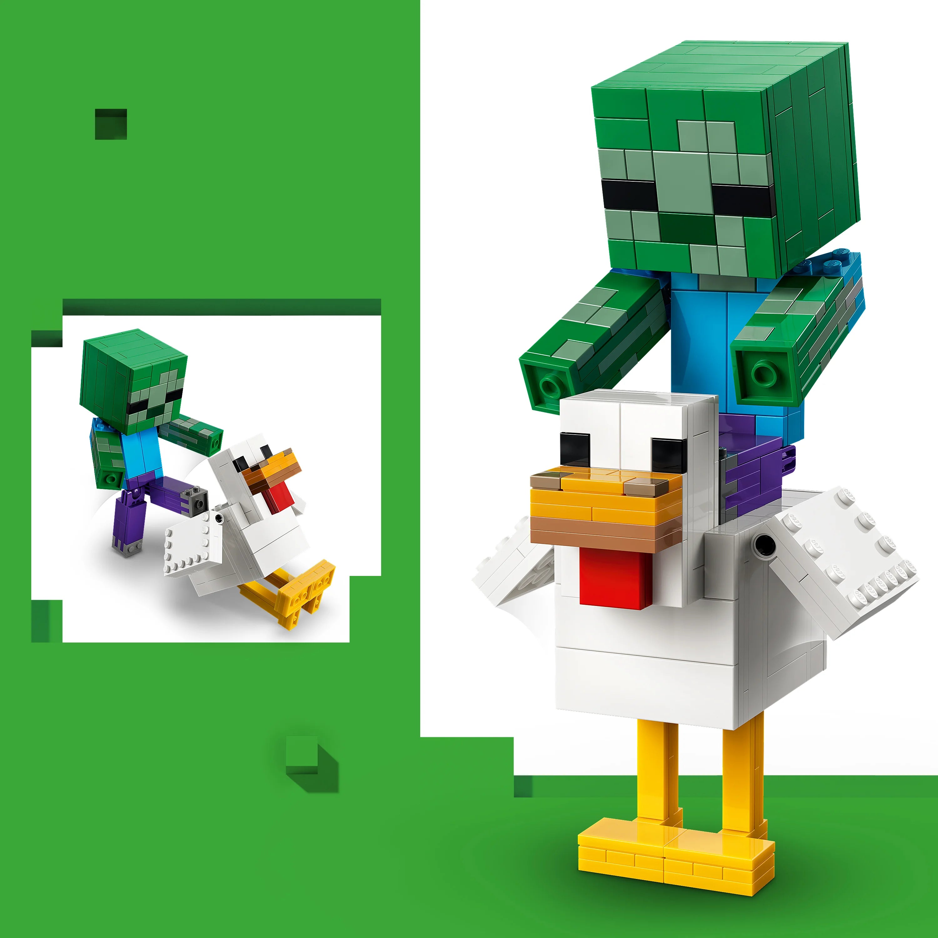 Lego® Minecraft® Chicken Jockey Building Toy Decor 21582