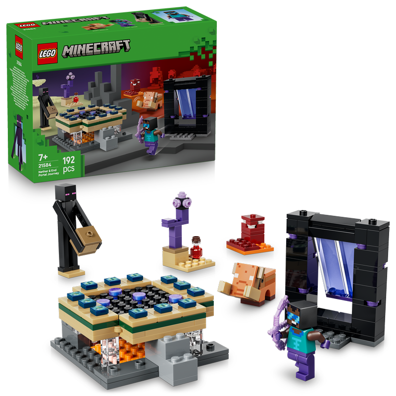 Lego® Minecraft® Nether & End Portal Journey Gamer Toy 21584
