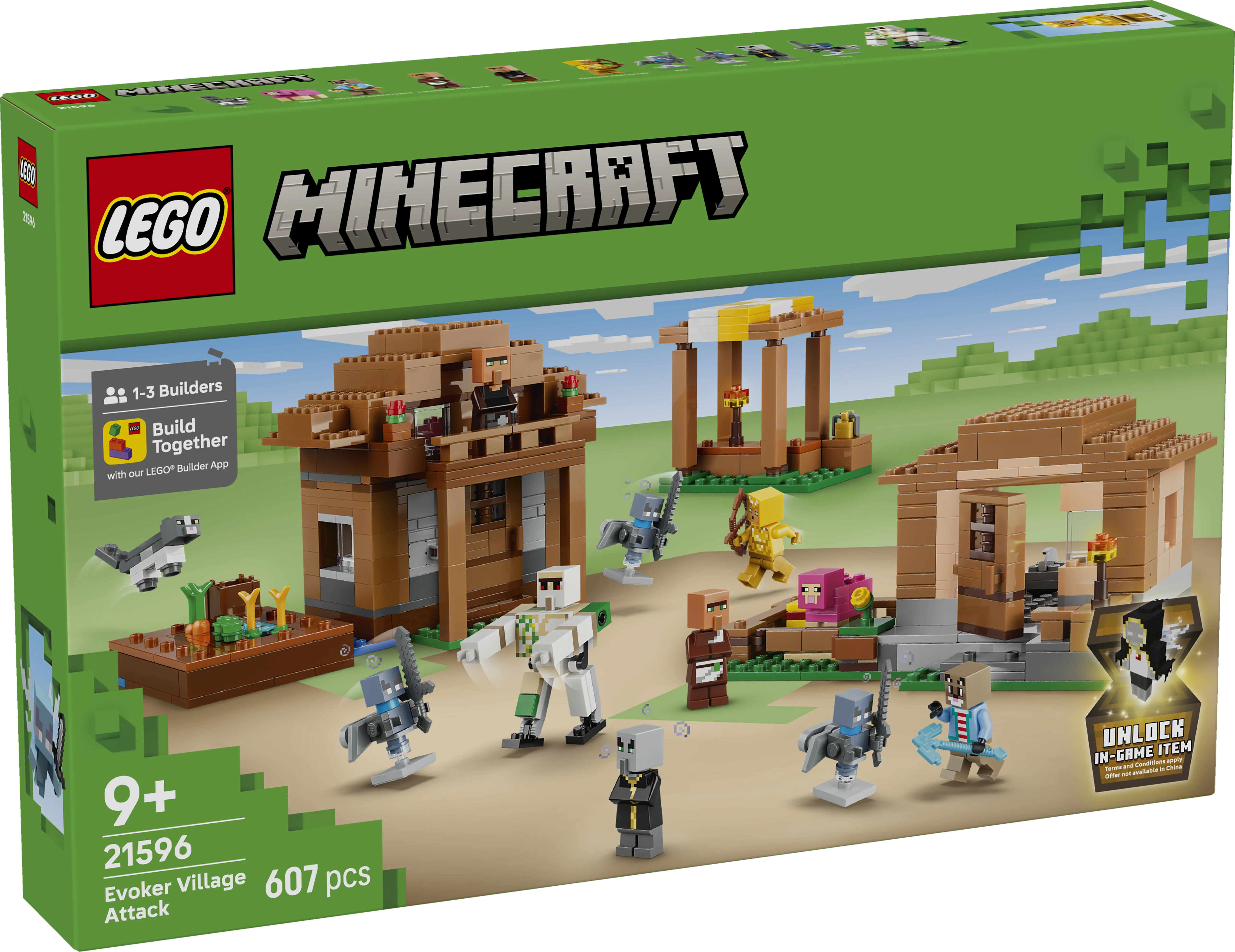 Lego Minecraft Evoker Village Attack Toy 21596