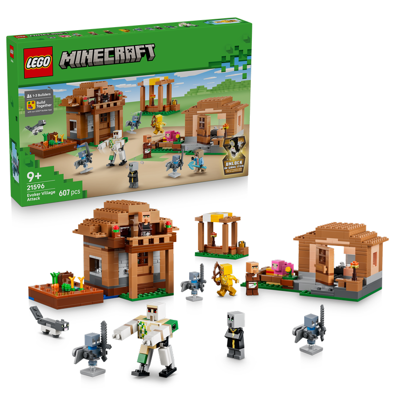 Lego Minecraft Evoker Village Attack Toy 21596