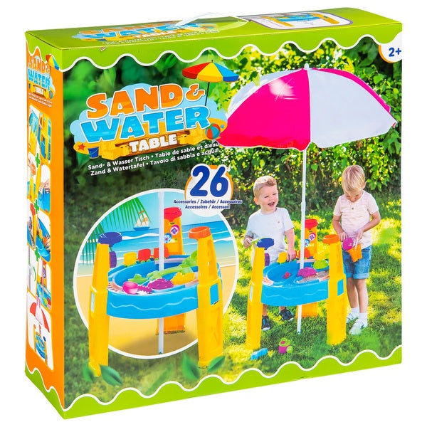 Sand And Water Table With Sun Umbrella