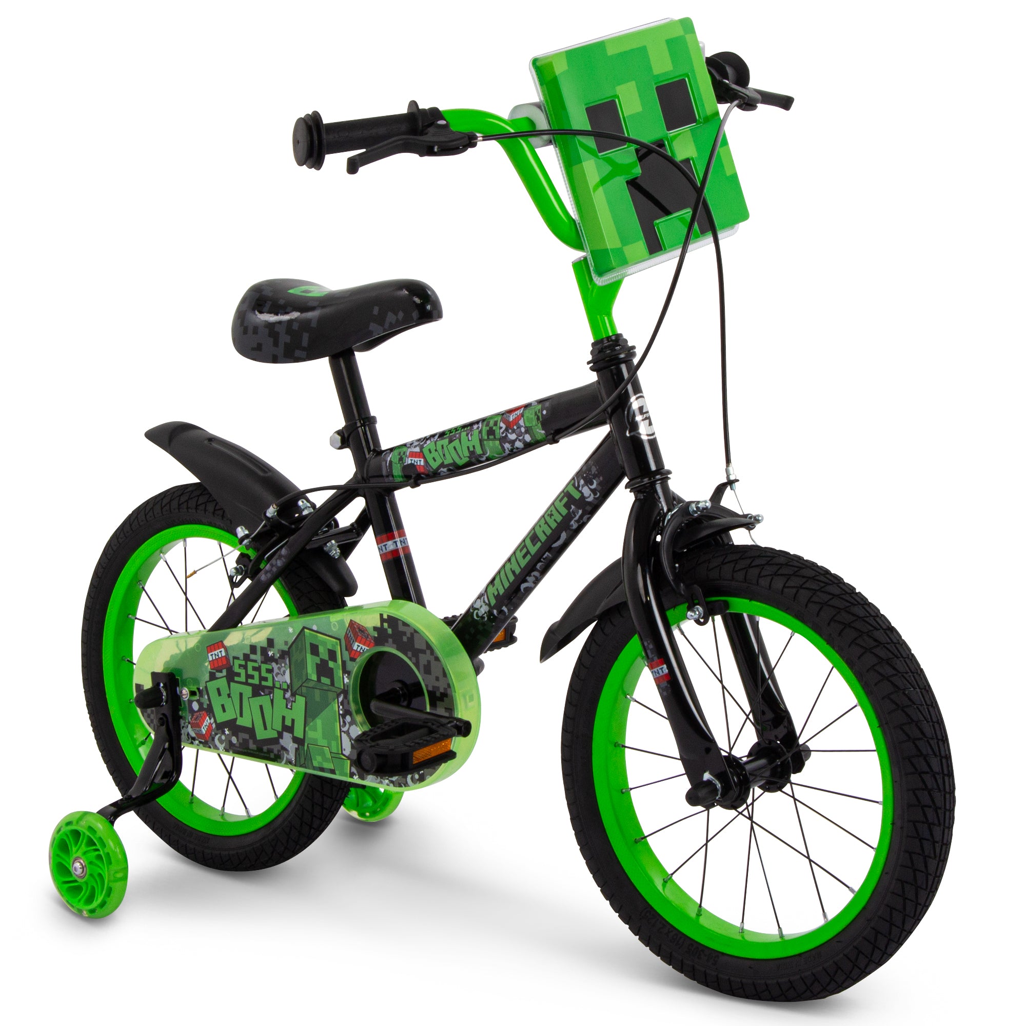 Huffy Minecraft 16" Kids Bike With Stabilisers