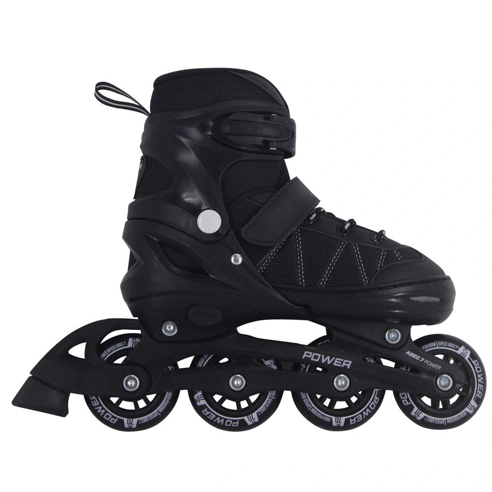 Adjustable Inline Skates Black Uk Size 5 – 7