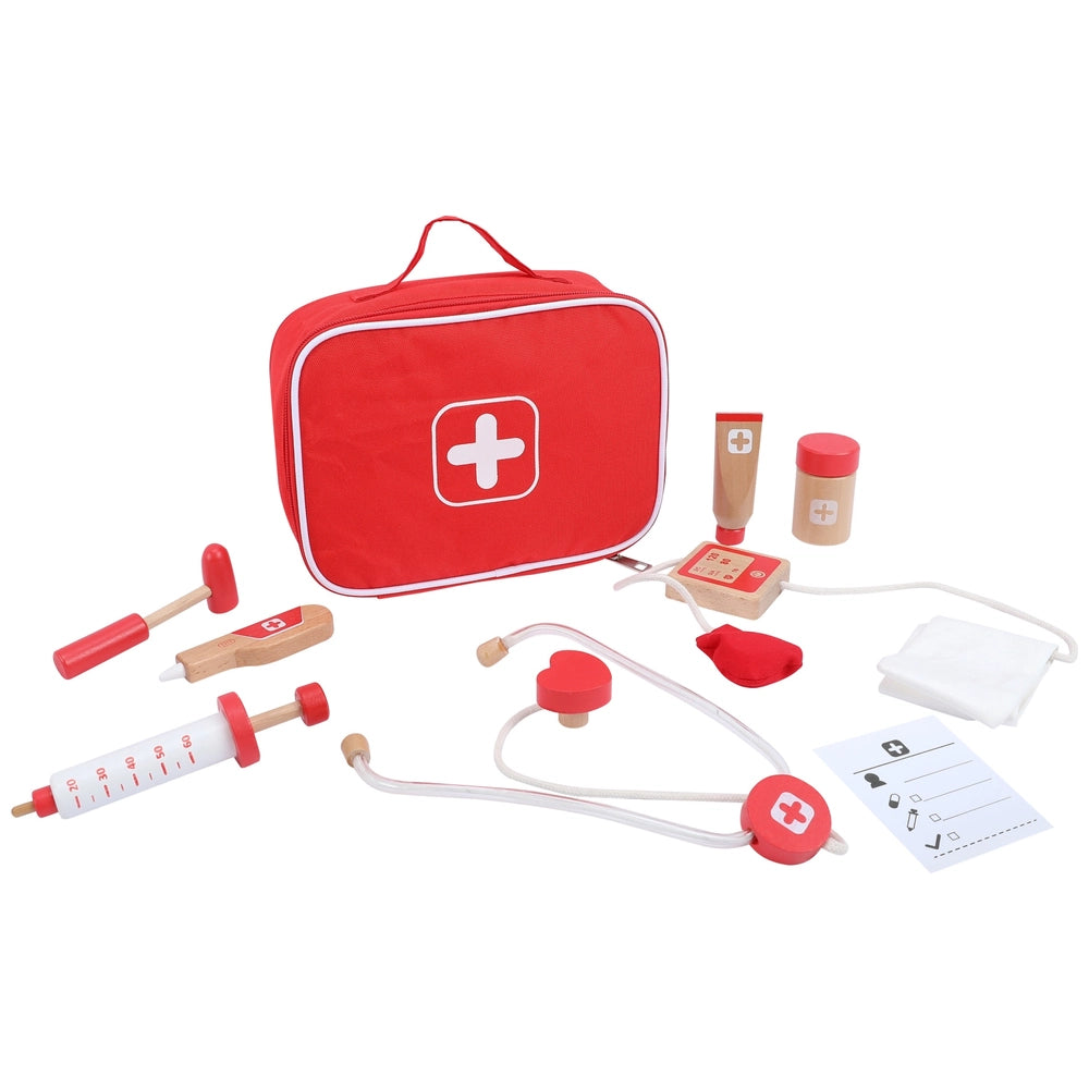 Squirrel Play Wooden Doctor Medical Kit 9 Piece Set