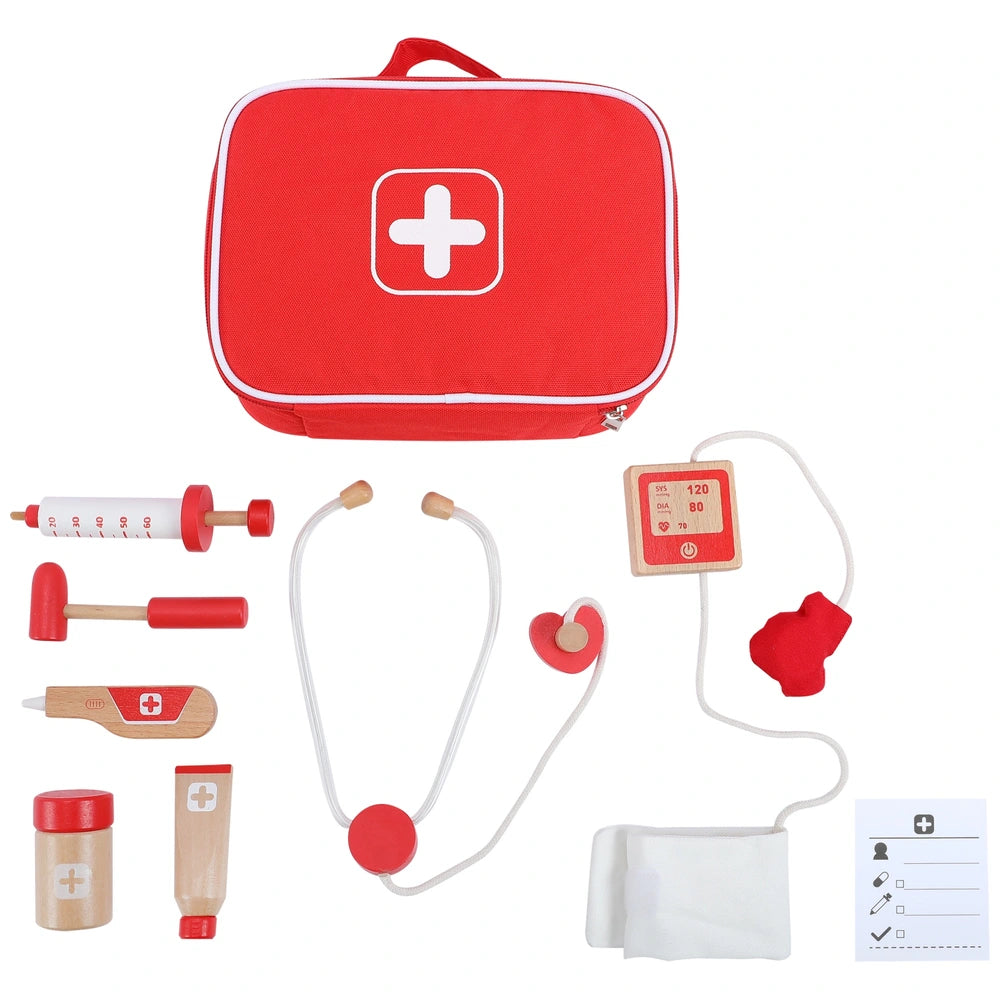 Squirrel Play Wooden Doctor Medical Kit 9 Piece Set