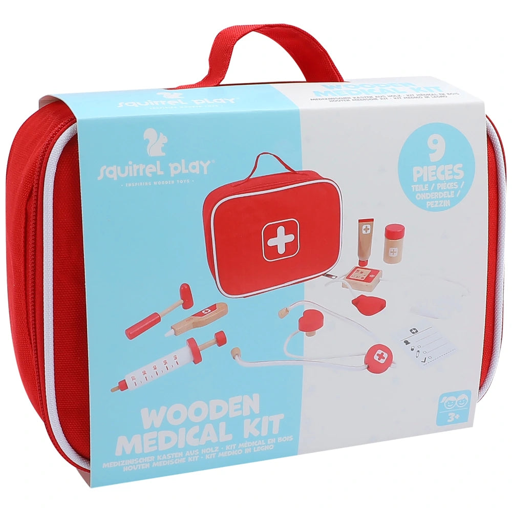 Squirrel Play Wooden Doctor Medical Kit 9 Piece Set