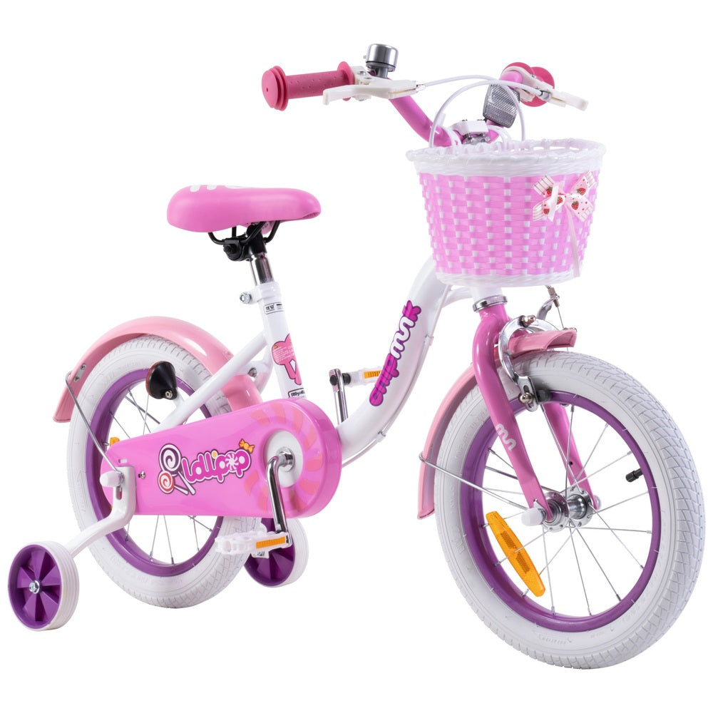 14 Inch Chipmunk Lollipop Bike White/Pink