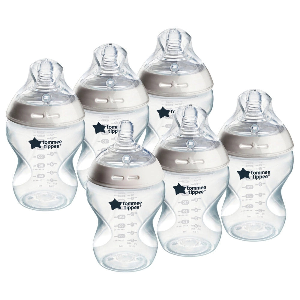 Tommee Tippee Natural Start Anti-Colic Baby Bottles 260Ml Slow-Flow 6 Pack