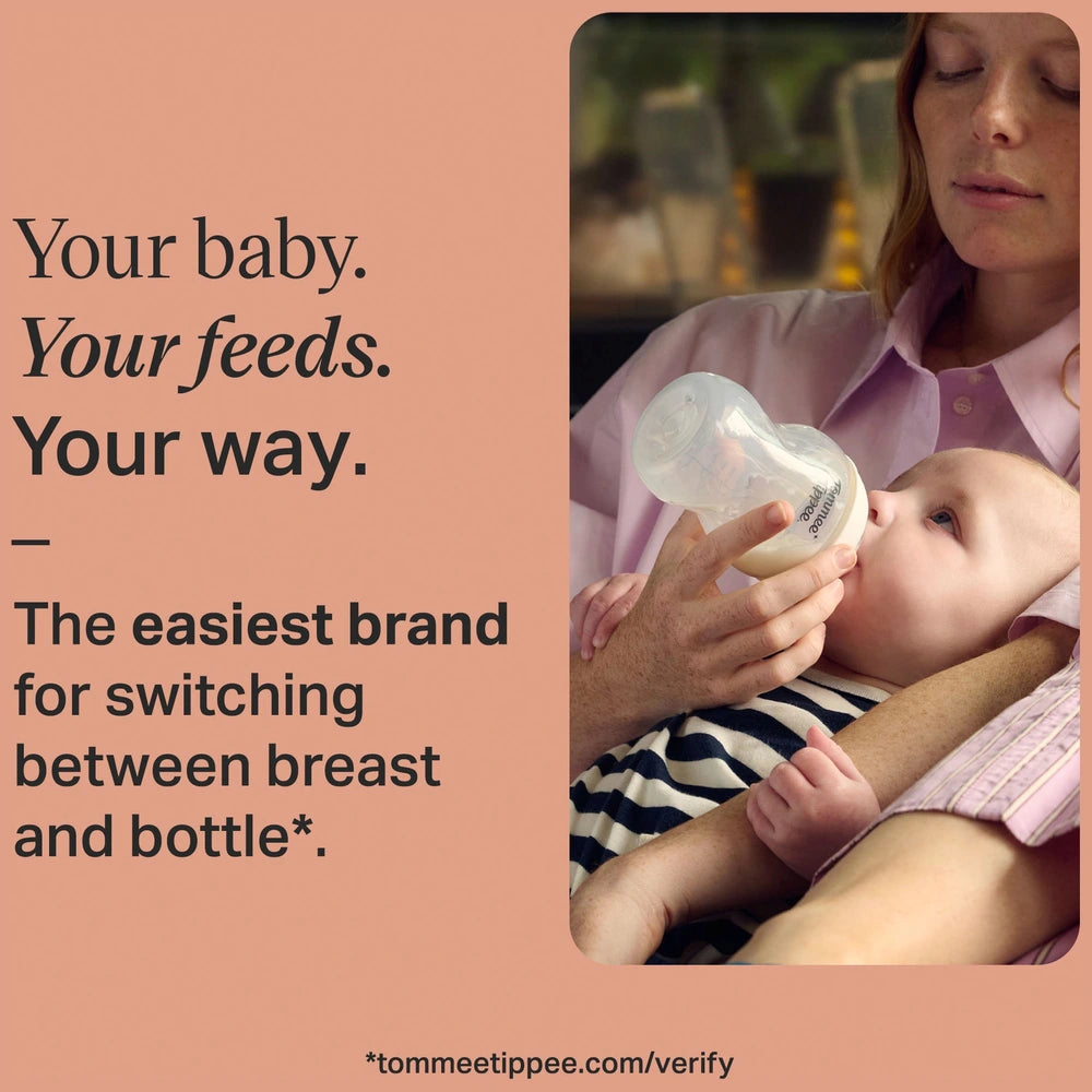 Tommee Tippee Natural Start Anti-Colic Baby Bottles 260Ml Slow-Flow 6 Pack