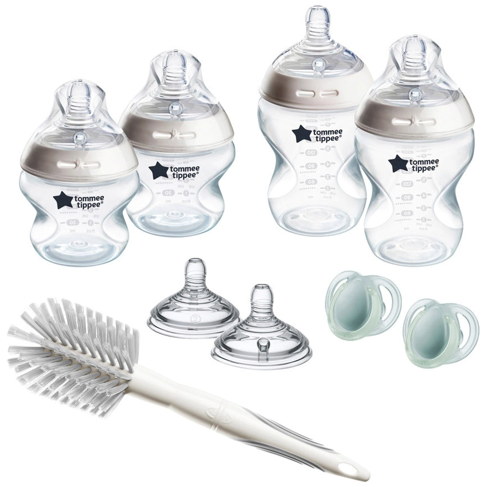 Tommee Tippee Natural Start Self-Sterilising Anti-Colic Baby Bottles Newborn Starter Set 9 Piece