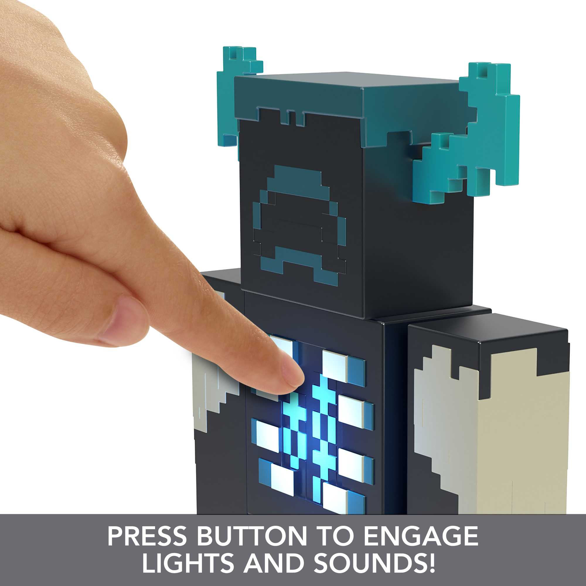 Minecraft The Warden Lights And Sounds Figure