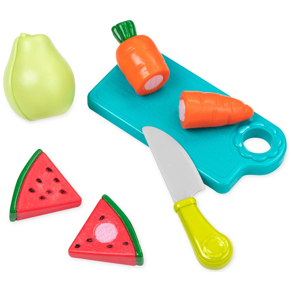 Farmers Market Slice & Play Velcro Food In A Basket Playset