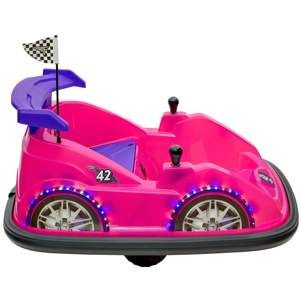 Flybar Pink Racer Bumper Car 6V