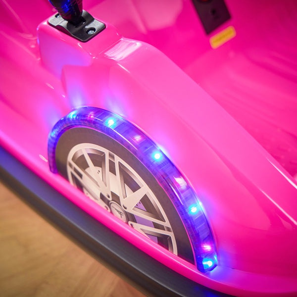 Flybar Pink Racer Bumper Car 6V